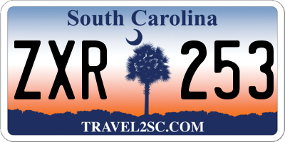 SC license plate ZXR253