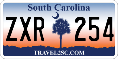 SC license plate ZXR254