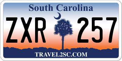 SC license plate ZXR257