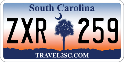 SC license plate ZXR259