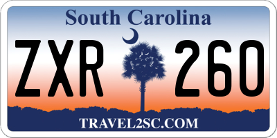 SC license plate ZXR260