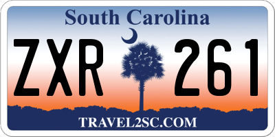 SC license plate ZXR261