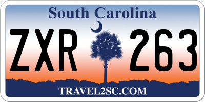 SC license plate ZXR263