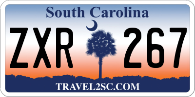 SC license plate ZXR267
