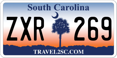 SC license plate ZXR269
