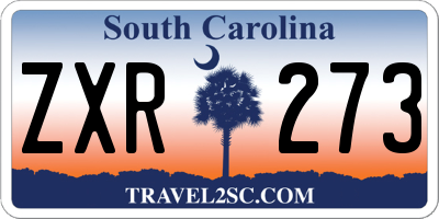 SC license plate ZXR273