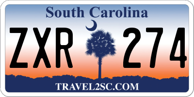 SC license plate ZXR274