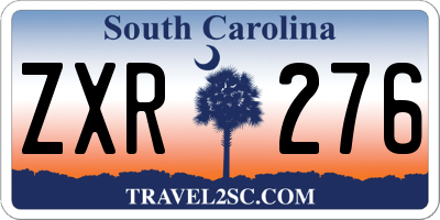 SC license plate ZXR276