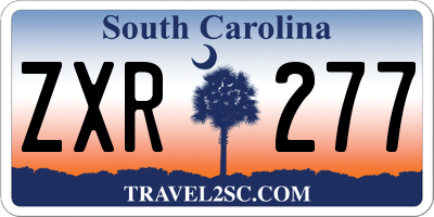 SC license plate ZXR277