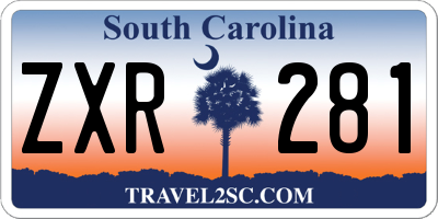 SC license plate ZXR281