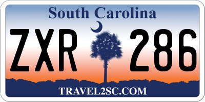SC license plate ZXR286