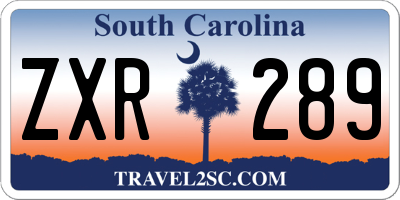 SC license plate ZXR289