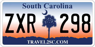 SC license plate ZXR298