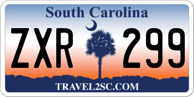 SC license plate ZXR299