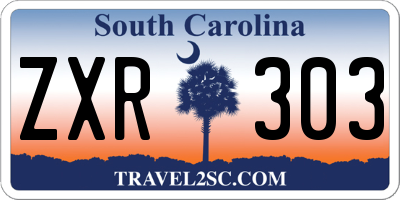 SC license plate ZXR303