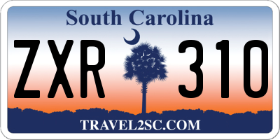 SC license plate ZXR310