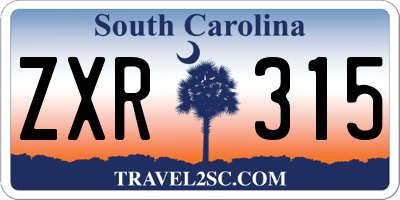 SC license plate ZXR315