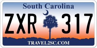SC license plate ZXR317