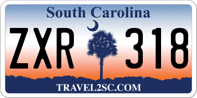 SC license plate ZXR318