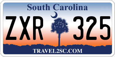 SC license plate ZXR325