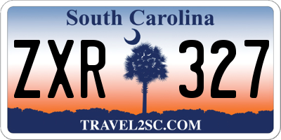 SC license plate ZXR327