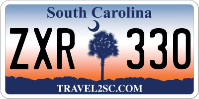 SC license plate ZXR330