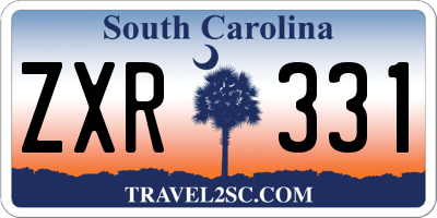 SC license plate ZXR331