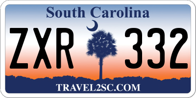 SC license plate ZXR332