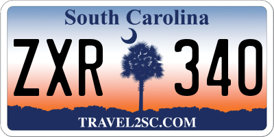 SC license plate ZXR340