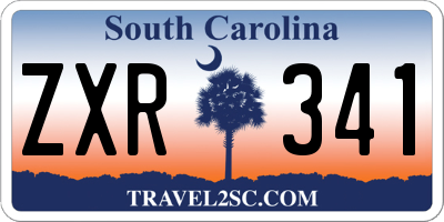 SC license plate ZXR341