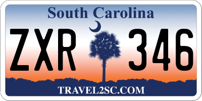SC license plate ZXR346