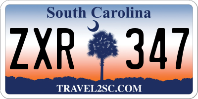 SC license plate ZXR347