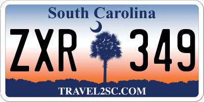 SC license plate ZXR349