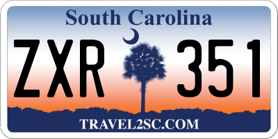 SC license plate ZXR351