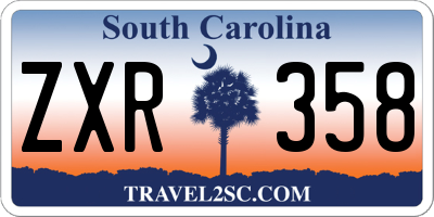 SC license plate ZXR358