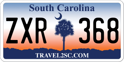 SC license plate ZXR368