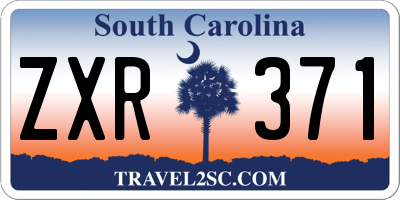 SC license plate ZXR371