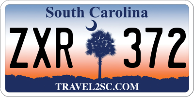 SC license plate ZXR372
