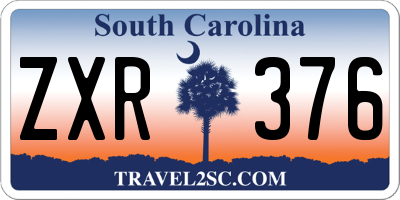 SC license plate ZXR376