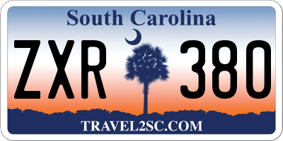 SC license plate ZXR380