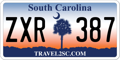 SC license plate ZXR387