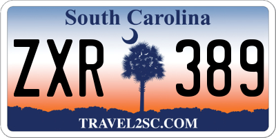 SC license plate ZXR389