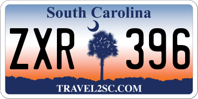 SC license plate ZXR396