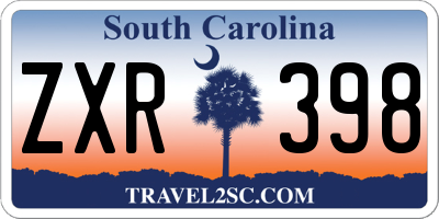SC license plate ZXR398