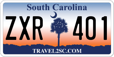 SC license plate ZXR401