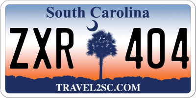 SC license plate ZXR404