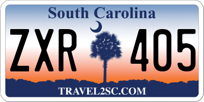 SC license plate ZXR405