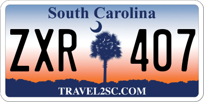 SC license plate ZXR407
