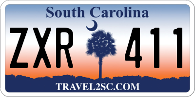 SC license plate ZXR411