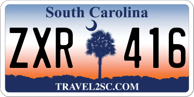 SC license plate ZXR416